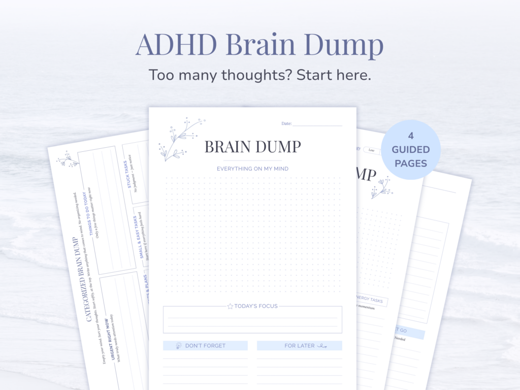 ADHD Brain Dump Printable