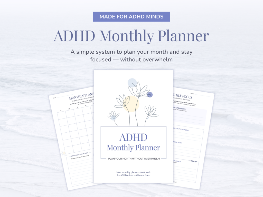 ADHD Monthy Planner